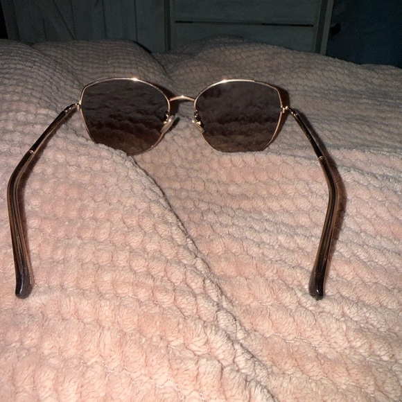 MaxMara Gold and Brown Sunglasses